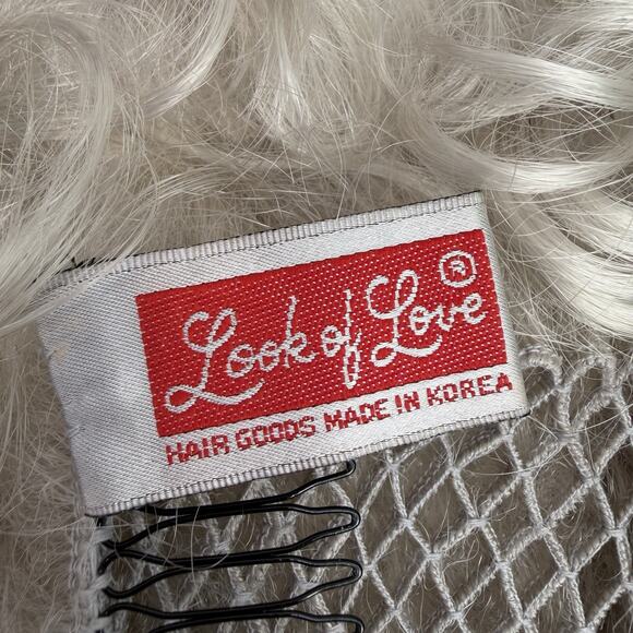 Look Of Love Synthetic Curly Casquette Hair Piece Accordion Clips Gray 60 213 - Picture 5 of 9